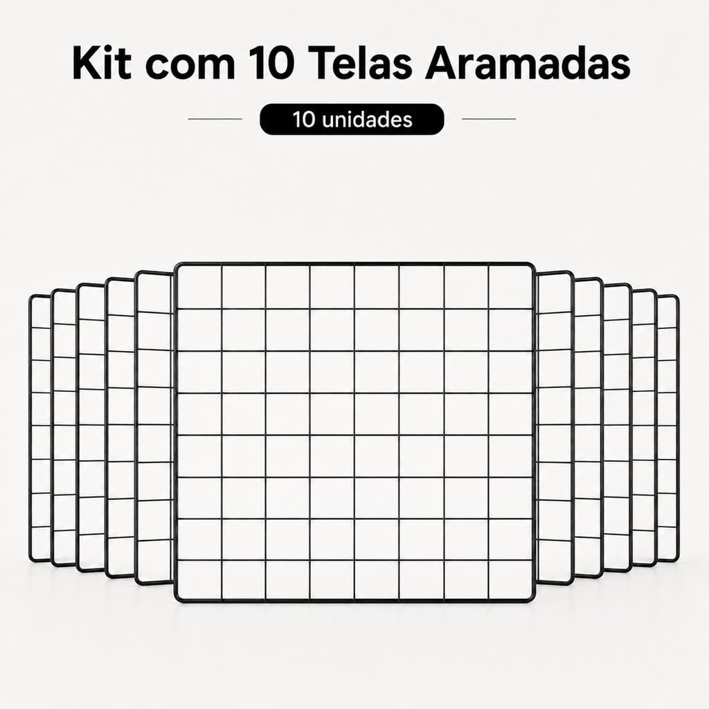 Kit 10 Telas Aramadas 40x40 Decoração, Memory Board, Cercado