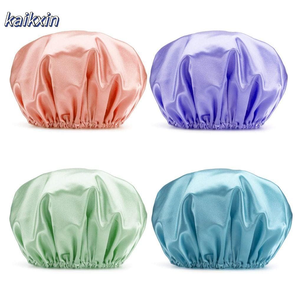 Toucas De Banho Impermeáveis KAIKXIN , Touca De Cabelo Reutilizável Espessada Secagem Dupla Face