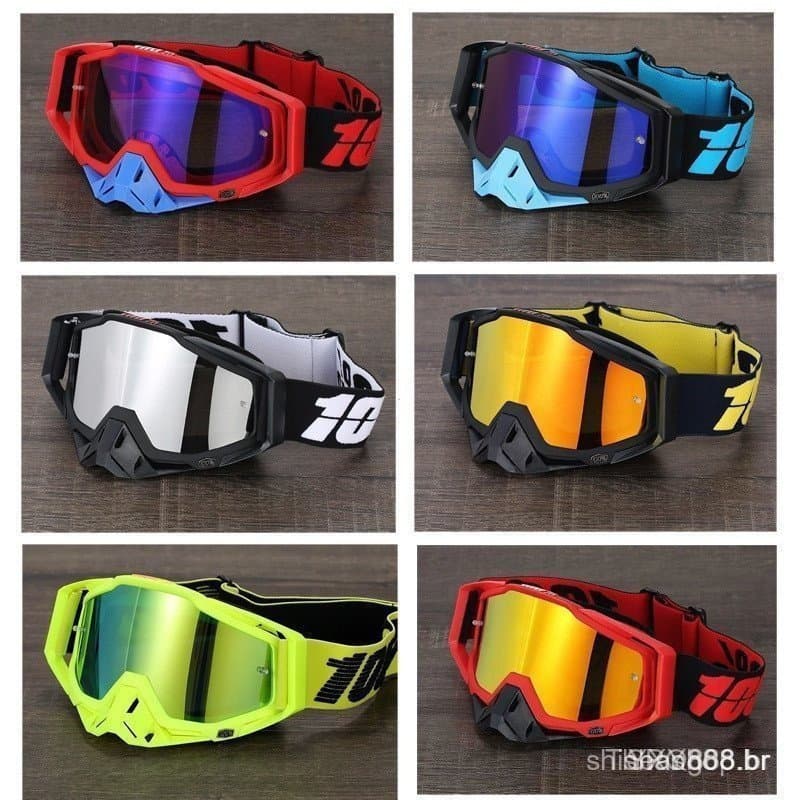 Capacete de lente de óculos de motocicleta, adequado para motocicletas Off-Road, ATV, MX, MTB, ao ar livre à prova de ve
