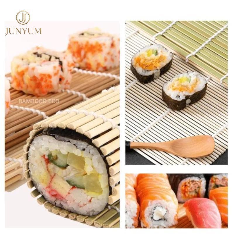 Conjunto De Ferramentas Tradicionais De Sushi De Bambu JUNYUM Com Molde De Algas Marinhas Para Elaborar Rolos Perfeitos