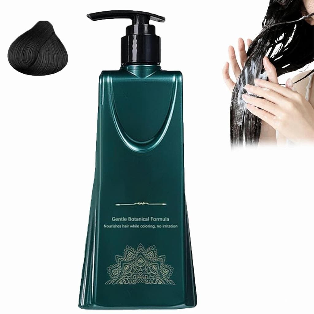 Kit de Tintura Capilar de Longa Duração com Fórmula Suave, Conjunto de Coloração Capilar em Uma Etapa com Shampoo Nutrit
