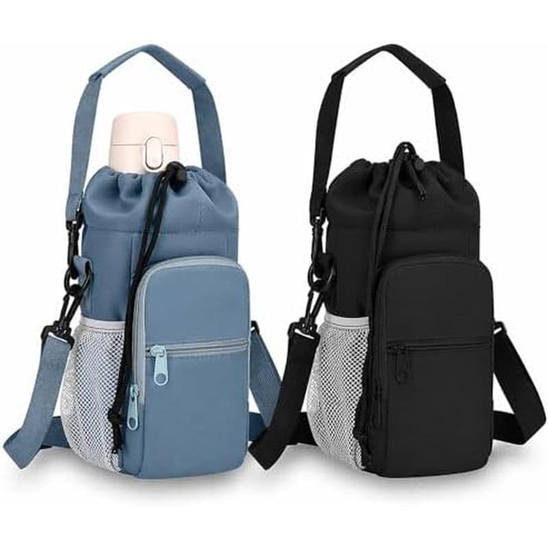 Saco Porta-Garrafas De Água De 2 Pacotes Com Alça Para De 30 A 40 Onças | Bolsa Garrafa Crossbody Isolada Bolso Telefone