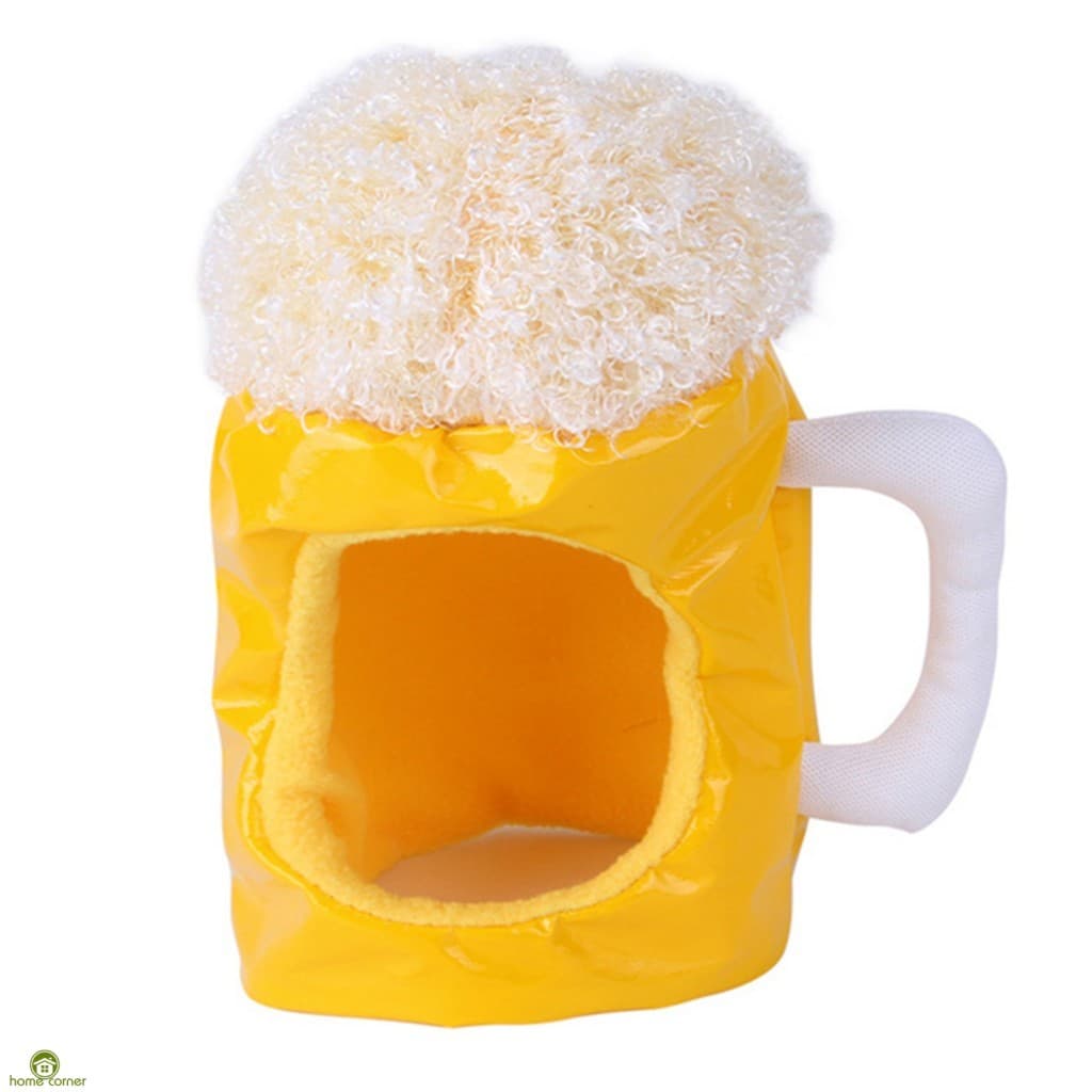 Chapéu Fofo Estilo Cerveja Para Animais De Estimação , Criativo De Pelúcia Cachorro E Gato