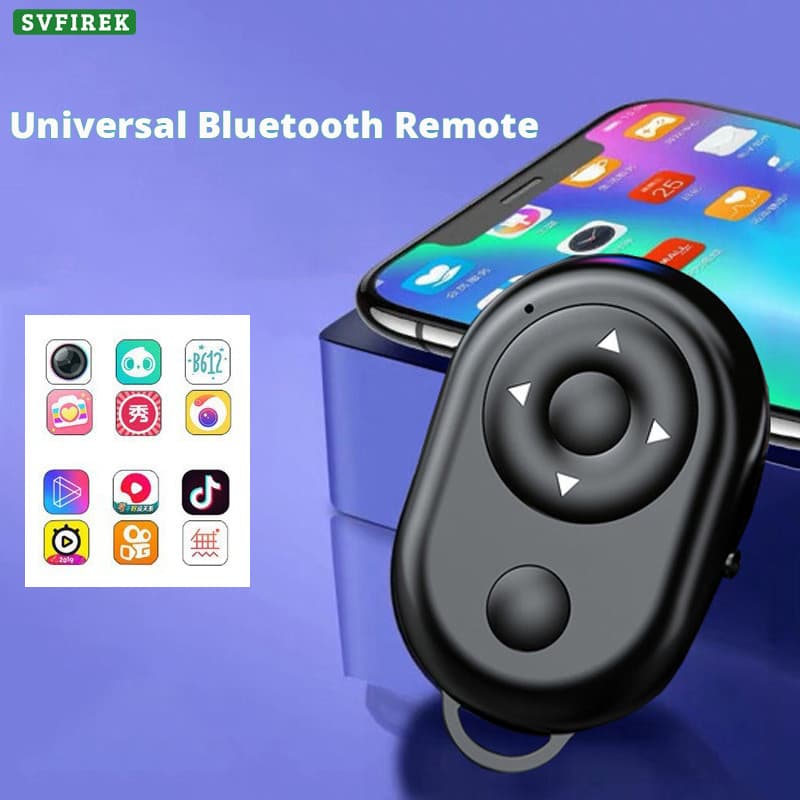 Mini Controle Remoto Bluetooth Botão Controlador De Obturador Sem Fio Página Profissional Turner Telefone Câmera