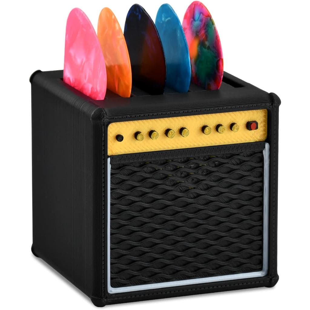 Caixa para Palhetas de Guitarra, Suporte para Exibição de Palhetas de Guitarra, Suporte para Palhetas em Estilo de Ampli