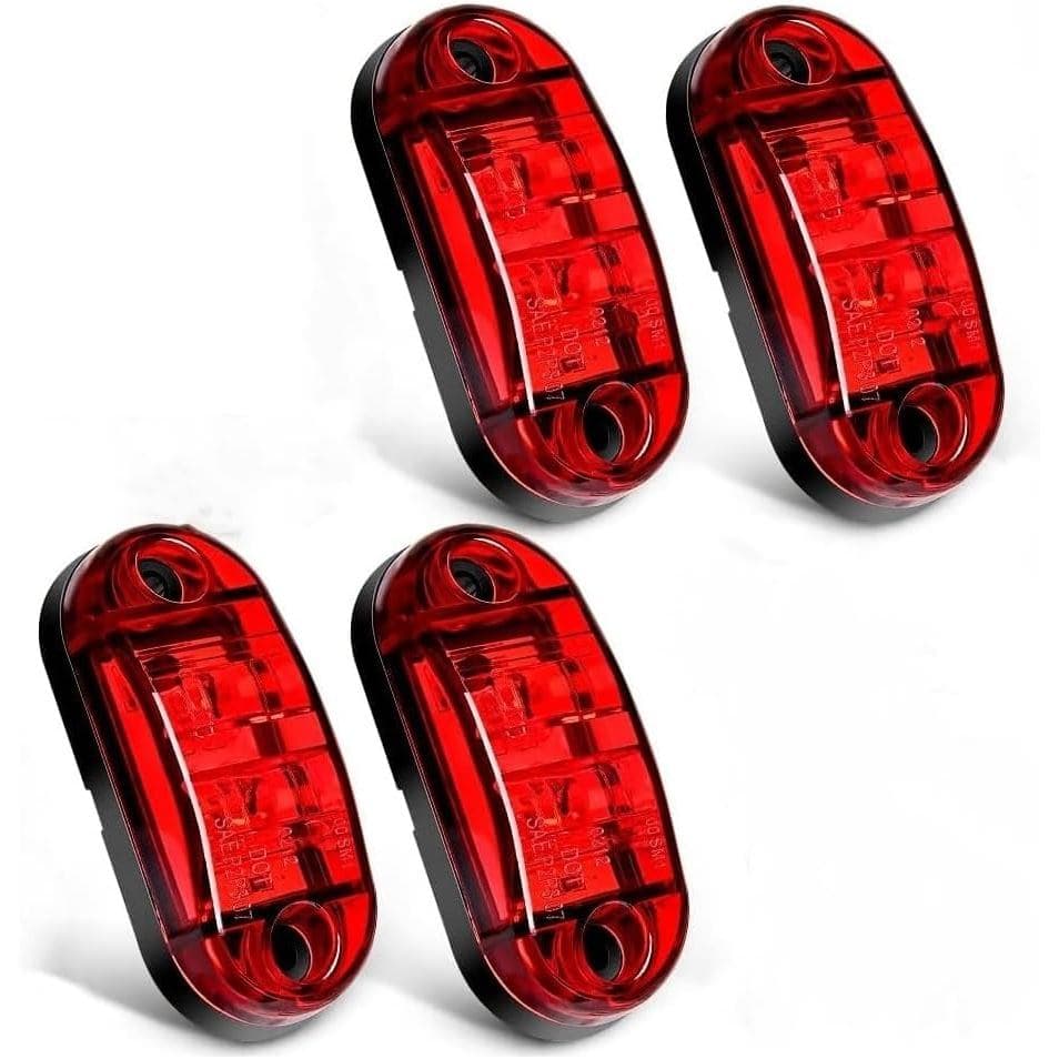 4 Peças de Luzes Laterais Traseiras de 2,5 Polegadas 9-30V, 2 LEDs à Prova d'Água, Luzes Laterais de Sinalização E4 para