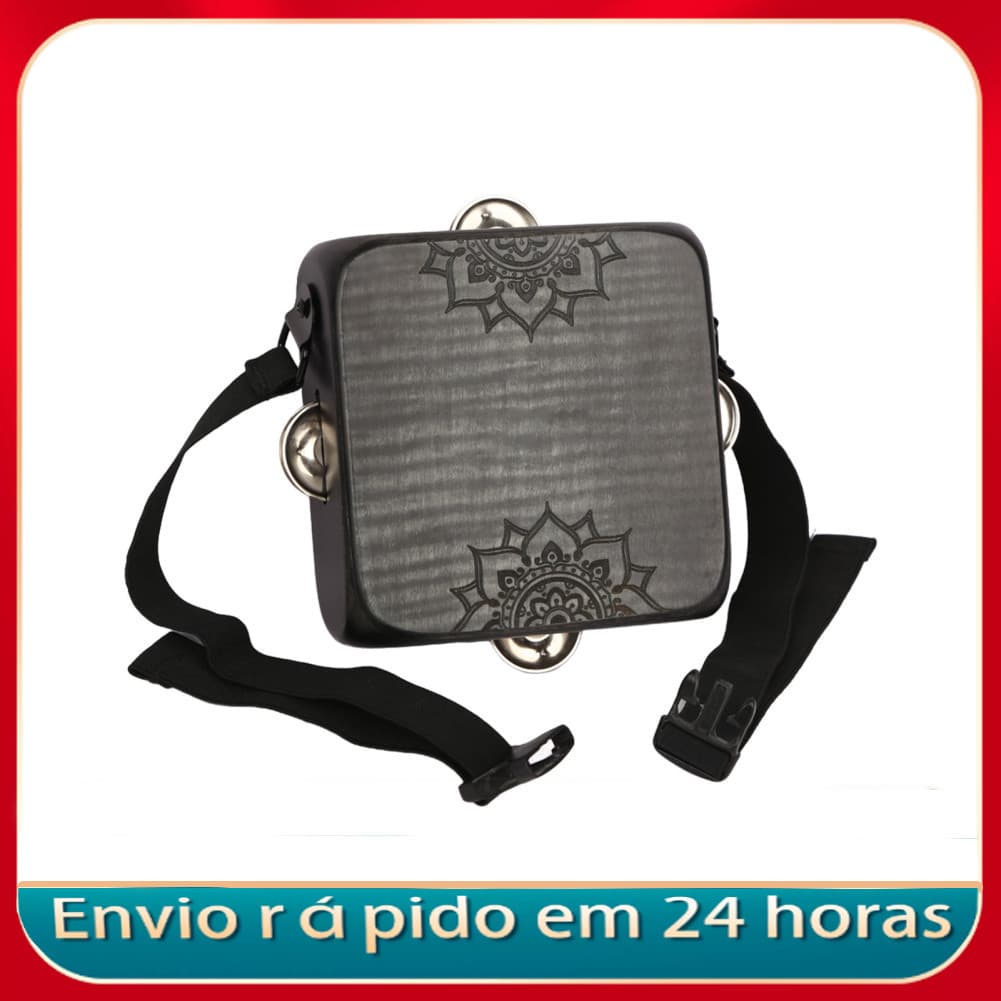Tambor Hosioe Cajon Mão requintada gravada a laser para performance na rua com bolsa de armazenamento e alça de cintura