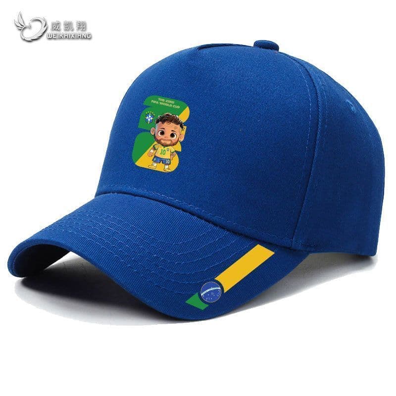 Ranarxareadystockneymar cartoon Impressão Personalizada Tamanho Ajustável Chapéu Verão Masculino E Feminino Sombreamento