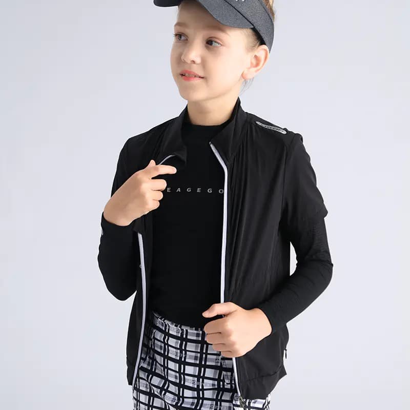 Por exemplo, novo estilo roupas de golfe infantis meninas blusão outono inverno juventude esportes bola roupas Wicking s