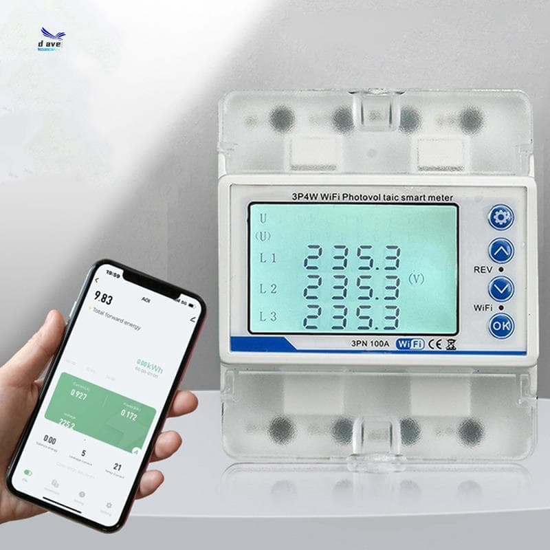 3 Fase 380V 100A Tuya WiFi Medidor De KWh Bidirecional Inteligente Sobre Protetor De Subtensão Interruptor De Relé Limit