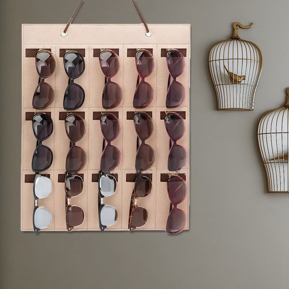 Organizador De Óculos De Sol , Armazenamento , Pendurado , Display , Montagem Na Parede , Suporte Com 15 Slots
