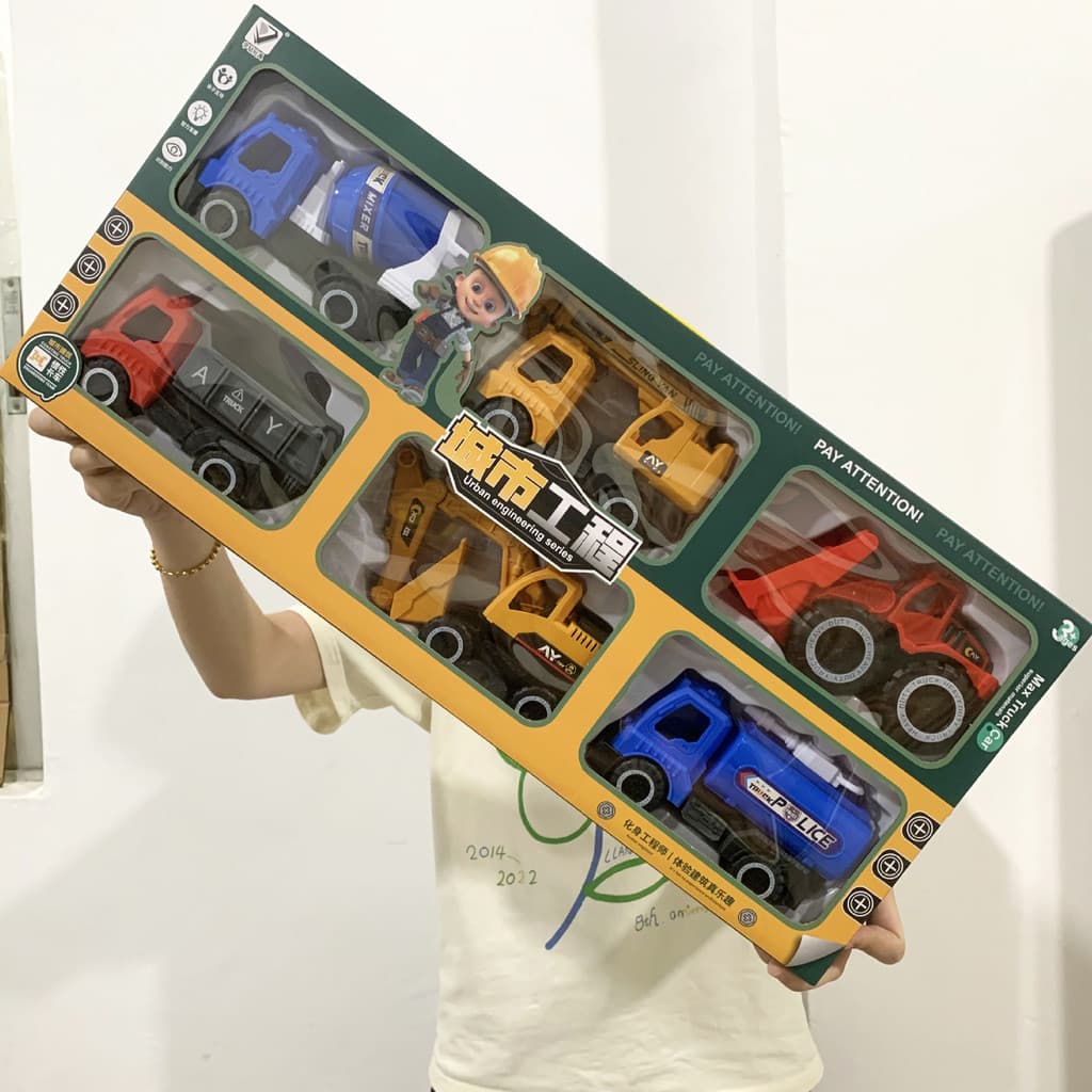 Crianças brinquedo carro engenharia veículo conjunto escavadeira misturador de solo caminhão menino carro brinquedo pres