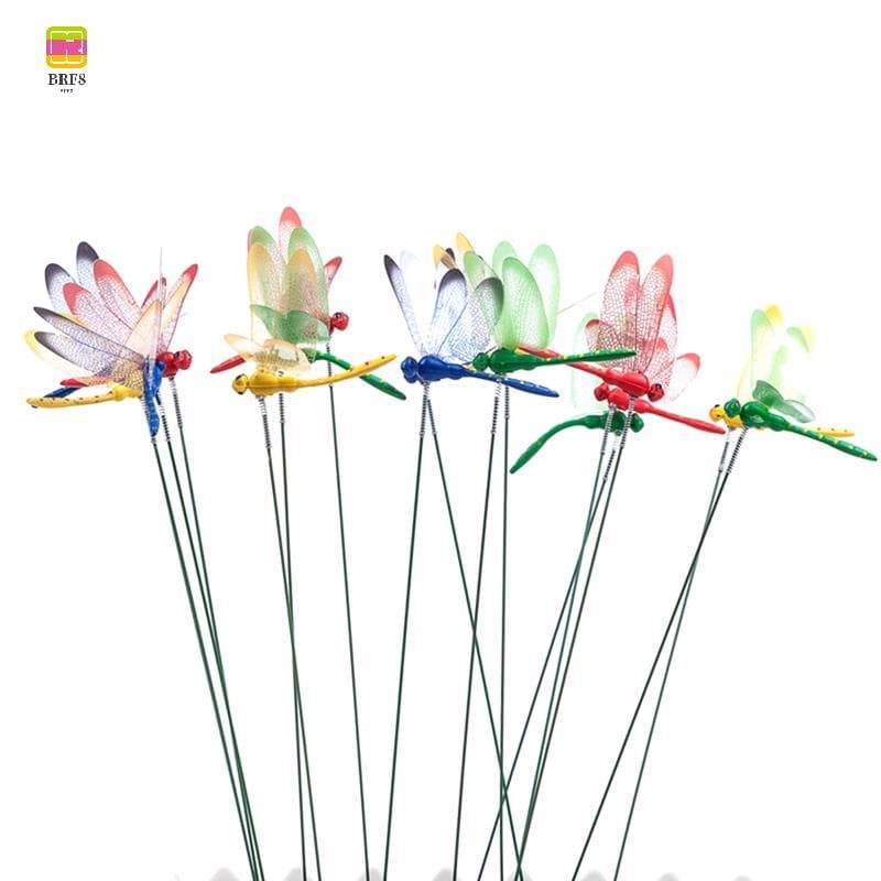 24 Pçs 3D Libélula Decoração Do Jardim Dragão Mosca Estacas De Libélulas Ornamentos Pátio