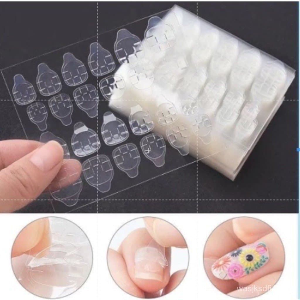 KIT Até 288/576/864 Unidades Cola Adesivo Para Unha Dupla Face Adesivo Fita Falso Pregos Arte Decoração de Unha