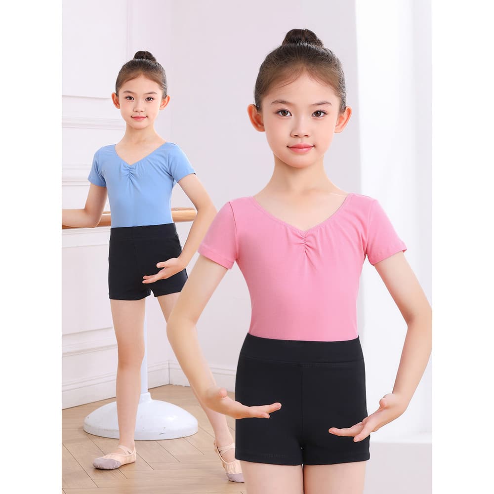 Roupas de dança infantil calças de três pontos calças de prática meninas Shorts especiais Leggings preto calças de barra