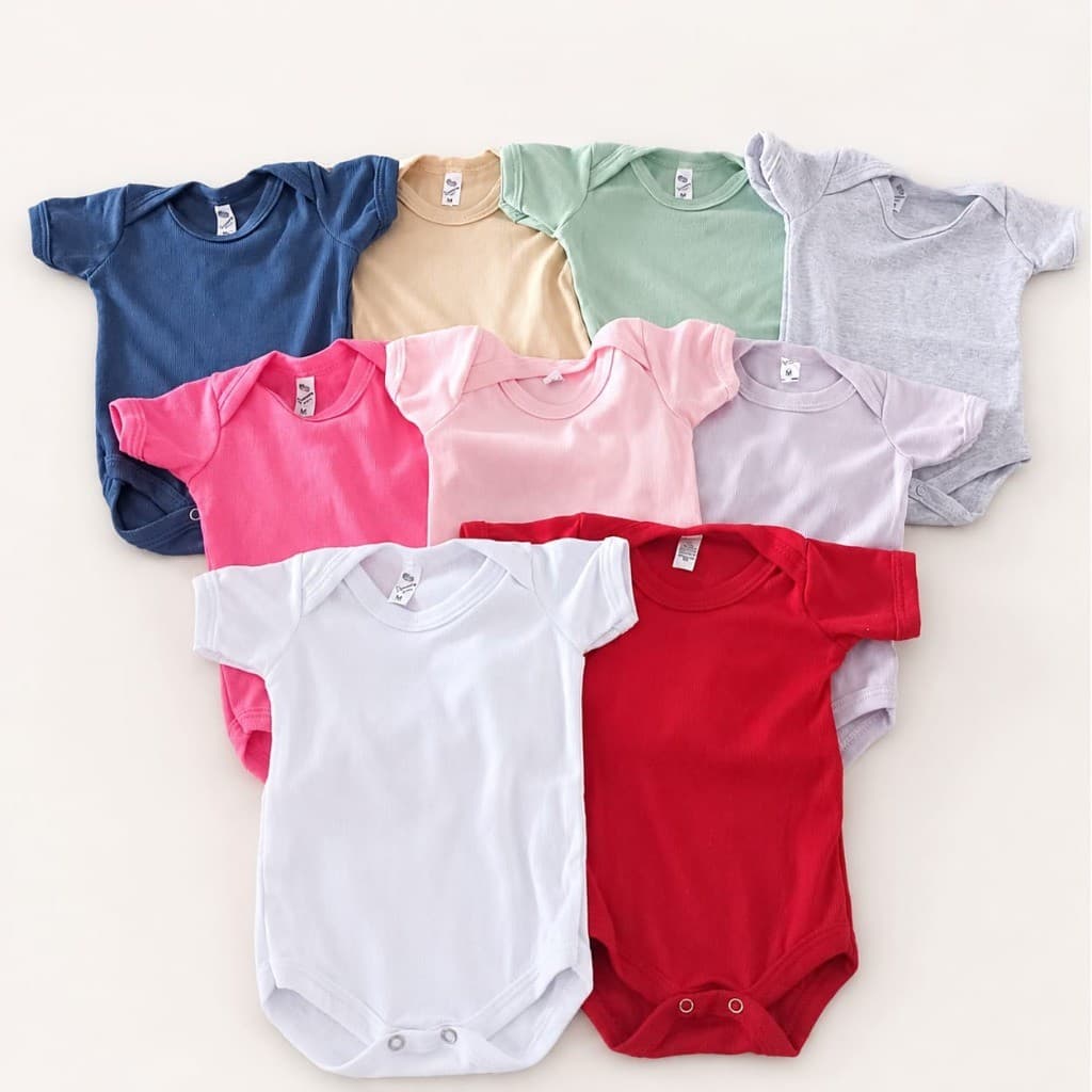 Kit 4 Bodys Manga Curta Bebê Menino e Menina – Conforto e Estilo