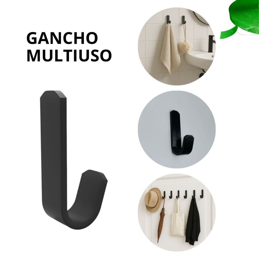 Kit 2/6/8 Ganchos de Parede Adesivo Multiuso Porta Trecos / Sala / Banheiro / Cozinha / Quarto