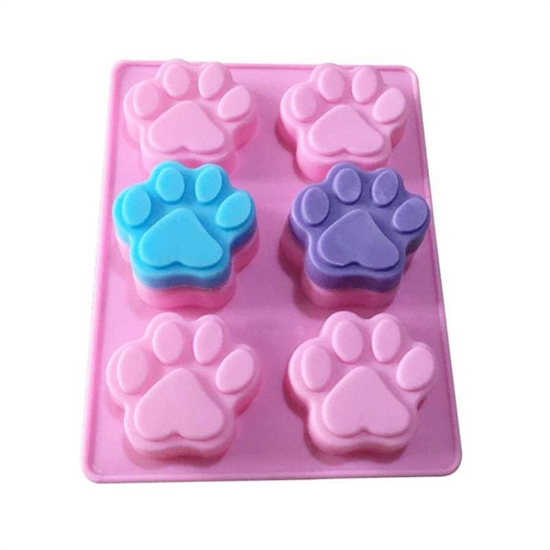 Trove Silicone Molde De Chocolate Gato Cão Pata Cozimento Ferramentas DIY Não-sti Bolo Geléia E Doces 3D Novo
