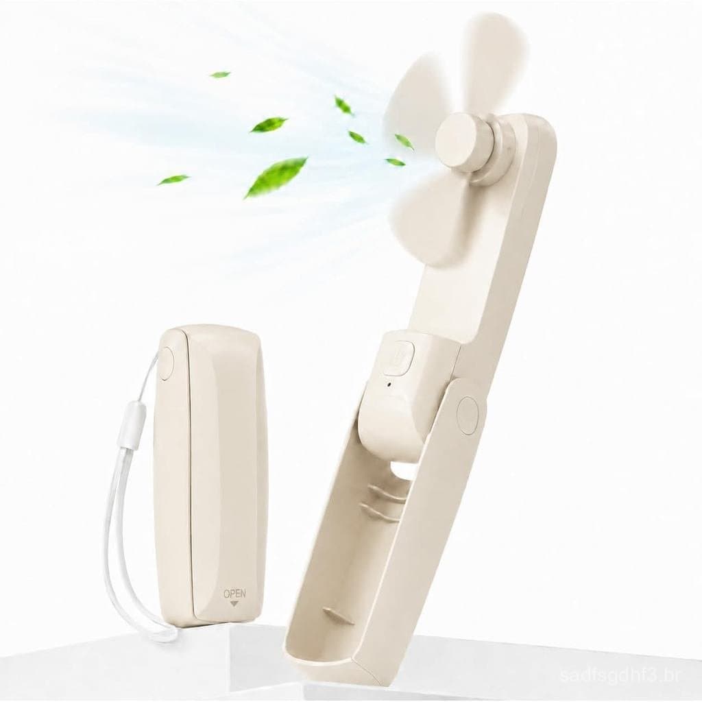 Ventilador Portátil, Mini Ventilador de Mão Dobrável de Tamanho de Bolso, Ventilador Pessoal Recarregável por USB para V