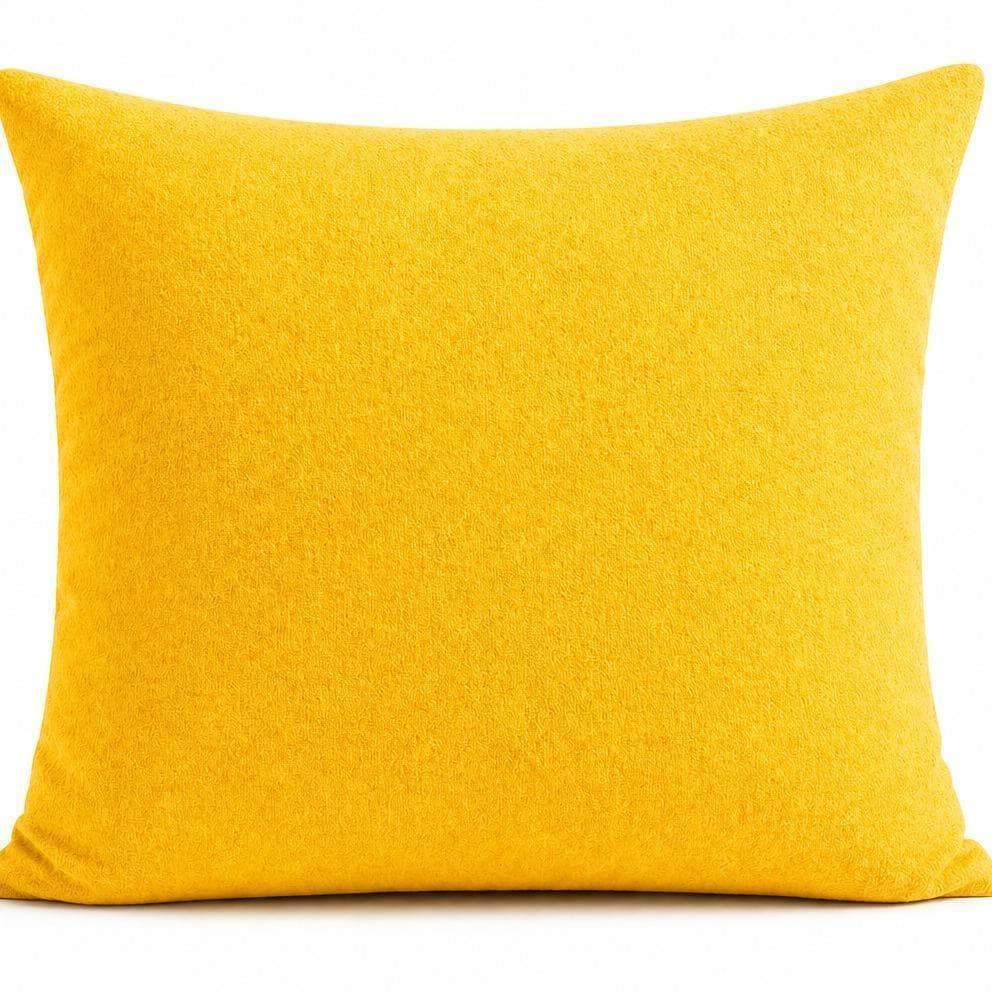 Capa de Almofada 40x40cm Amarela Tecido Premium Decorativa Sofá Sala Quarto Cama Sem Enchimento