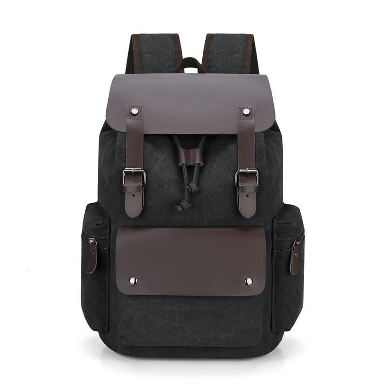 Mochila Masculina de Lona de Grande Capacidade, Moderna, Simples e Leve para Viagens