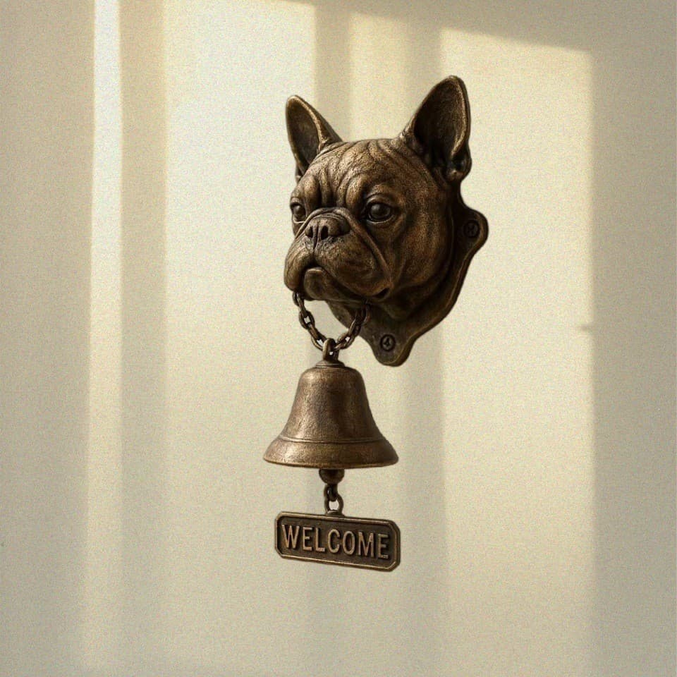 Sino de bruxa transfronteiriço, campainha para cachorro, casa, pátio, ornamentos de resina, artesanato, campainha de cac