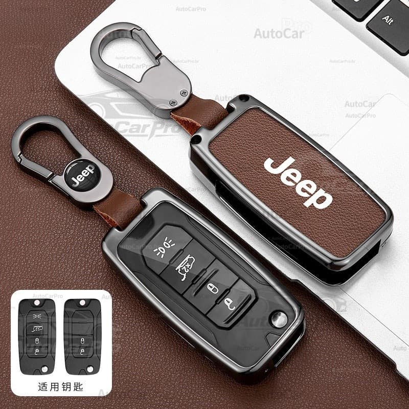 Capa de Chave em Liga de Zinco para Jeep Compass Renegade LXZA