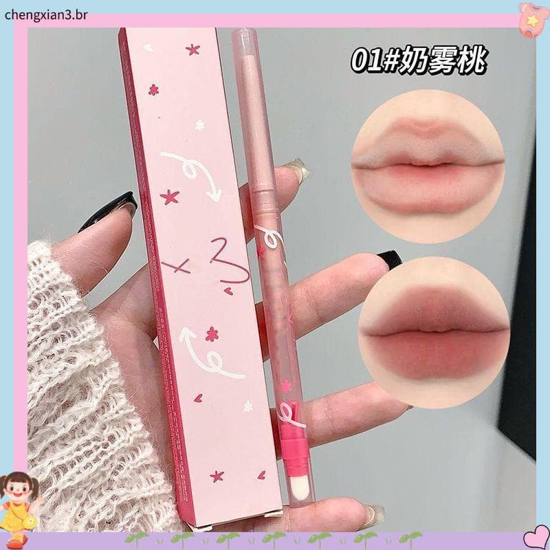 A Toot Toot Lip Dupla Cabeça Deitado Silkworm Lip Liner Caneta de Contorno Tridimensional Iluminando Natural Tridimensio