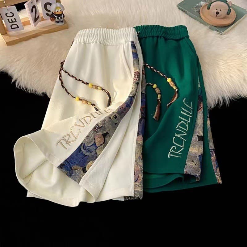Shorts urbanos, calças esportivas estilo americano, calças masculinas até o joelho, calças masculinas de verão, modernas