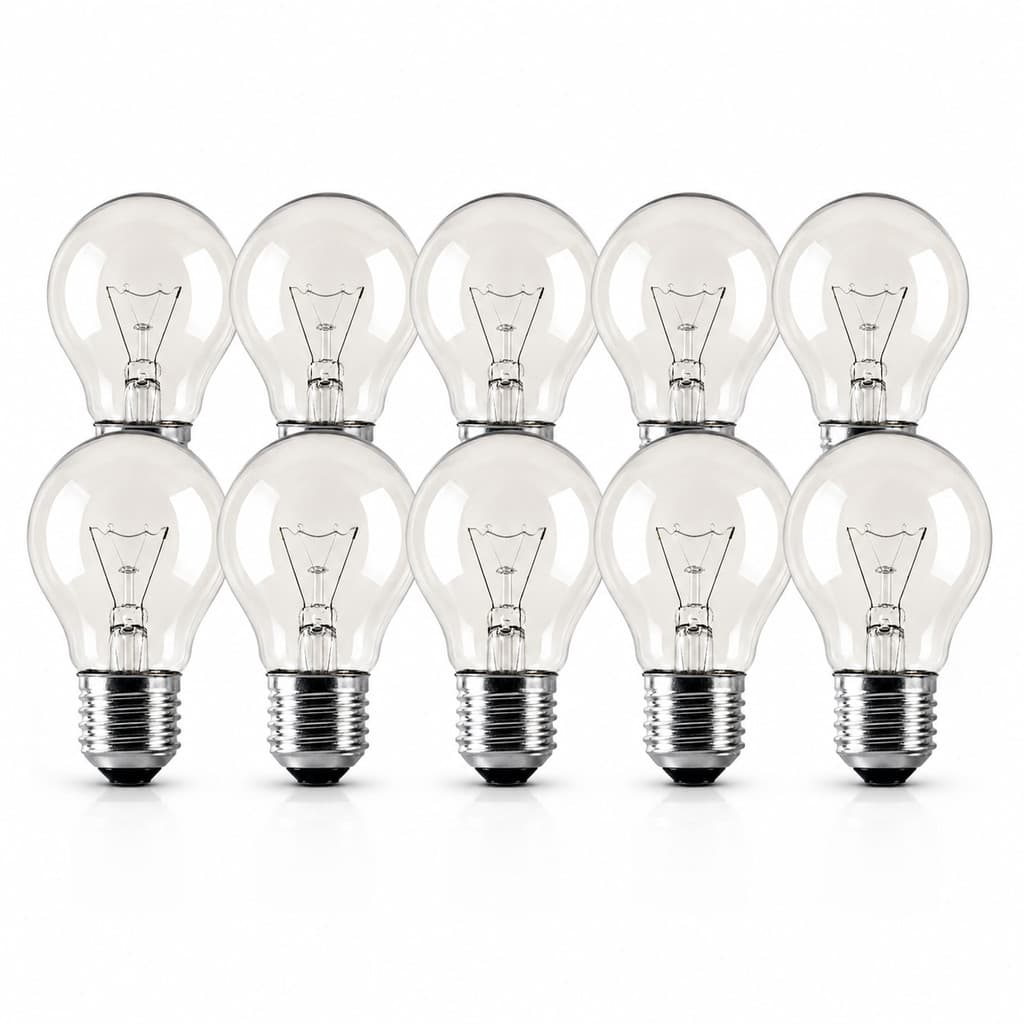 Lâmpada Incandescente Bolinha E27 15w Transparente 10 Peças