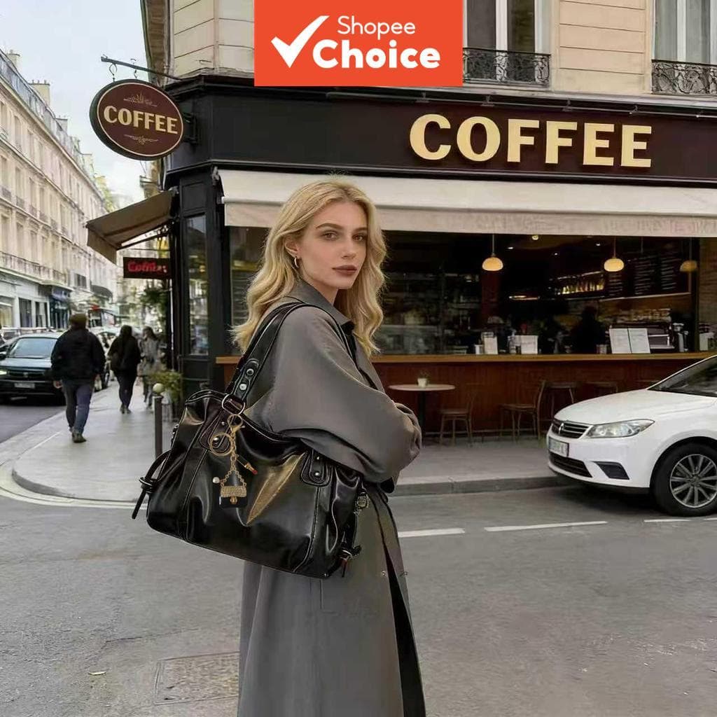 Bolsa de mão vintage chique para mulheres, bolsa tiracolo versátil para o dia a dia, grande capacidade com mini bolsa