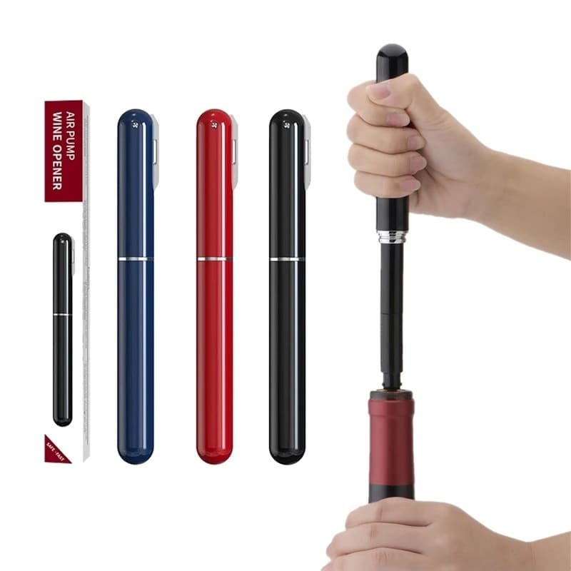 Abridor de Vinho em Forma de Caneta de Aço Inoxidável, Bomba de Ar Portátil, Saca-rolhas para Vinho Tinto, Ferramenta pa