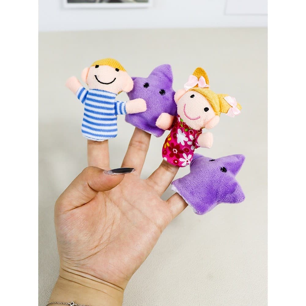 Pequena estrela berçário cantor fantoche brinquedo crianças polegar boneca de pelúcia dedo fantoche sala de aula desempe