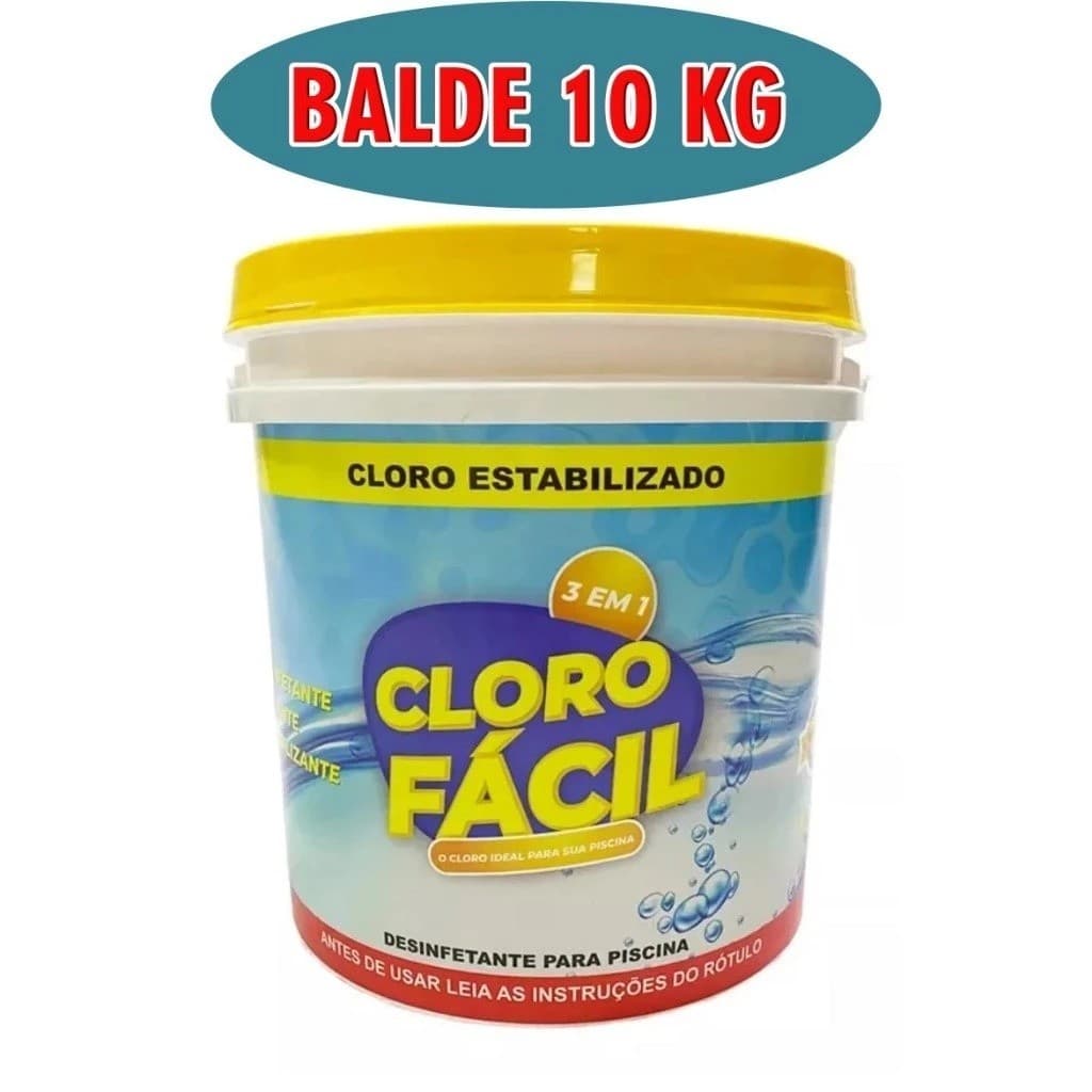 Balde de Cloro para Piscina Fácil 10kg