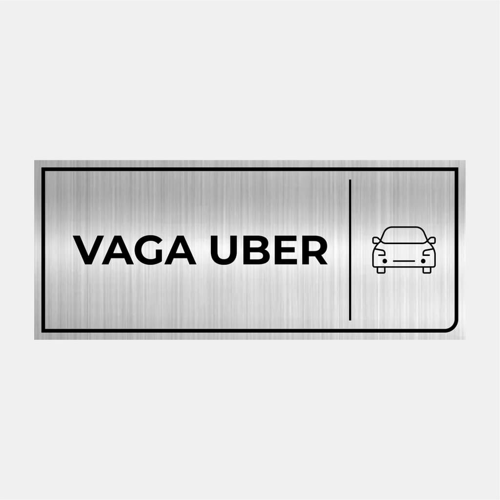 Placa Identificação Vaga Uber 24x10cm