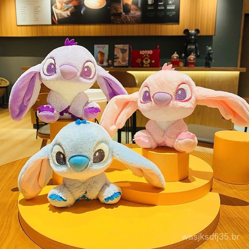 Chaveiro de pelúcia Stitch, pingente para mochila, decoração para chave de carro