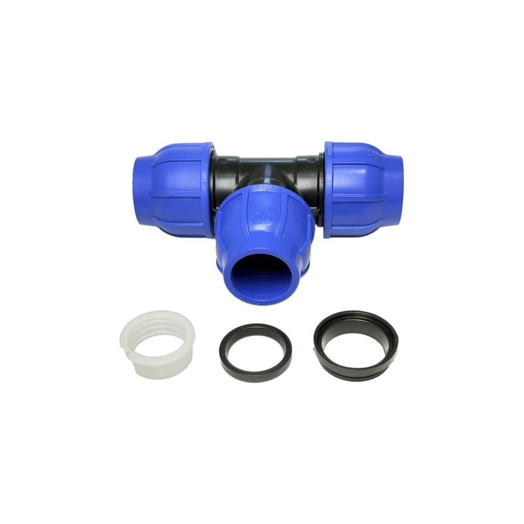 Tê Pead 40mm Compressão Irritec Italiana Derivação