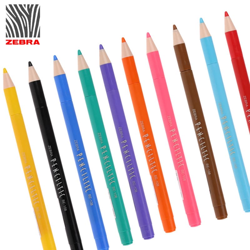 Zebra Zebra Zebra Zebra●BE-108 Lápis Aparência Caneta à base de água/Caneta Graffiti Zebra Seringa Caneta colorida 10 co