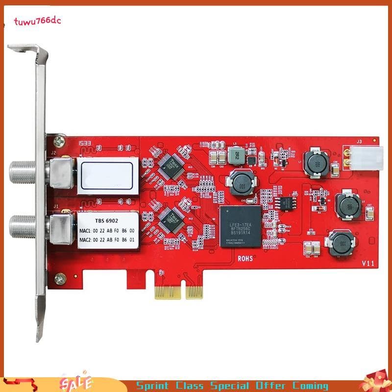[Entrega Rápida BR] TBS6902 Placa PCIe Dual DVB-S2 2x LNB QPSK BPSK Para Transmissão De TV De Captura De Vídeo , Assisti