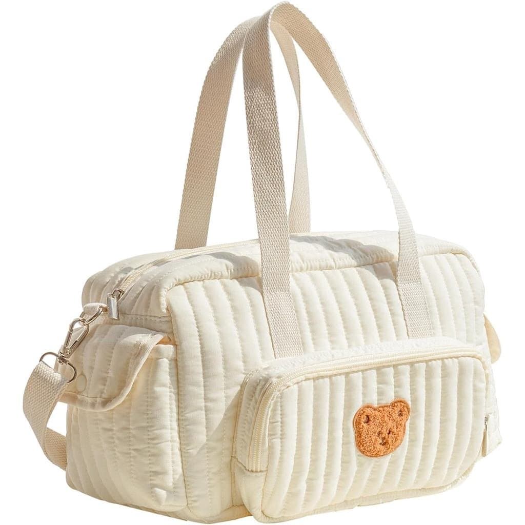 Bolsa de Fraldas Fofa, Bolsa de Maternidade Acolchoada Kawaii, Bolsa de Viagem para Armazenamento de Fraldas