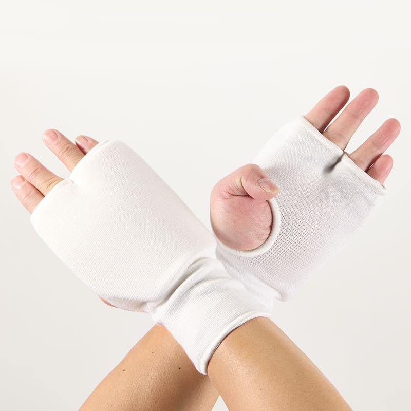 Luvas de karatê luvas de malha protetores de mão sem dedos meio dedo crianças luvas boxe adulto Taekwondo luvas