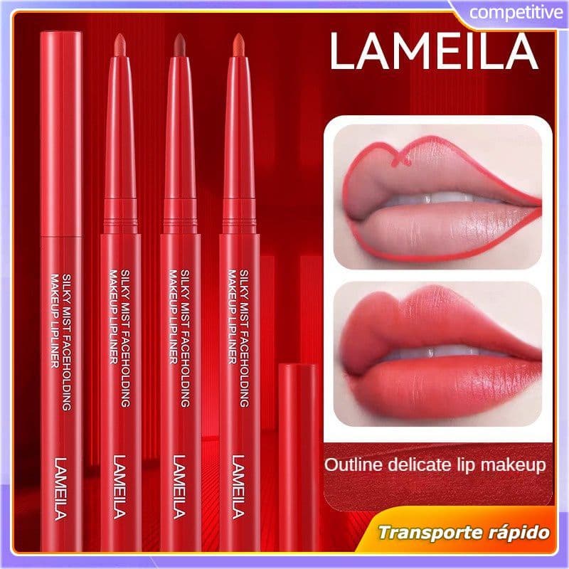 LAMEILA Lápis Labial Matte Para Contornar Os Lábios, Gloss Labial, Desenvolvimento Suave Da Cor, Lápis Labial