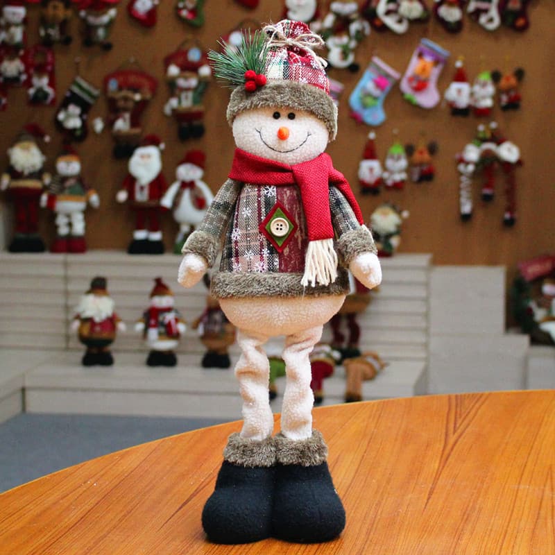 Decorações de Natal em forma de bonecos: Papai Noel, boneco de neve, rena, itens de decoração para janela, pequenos pres