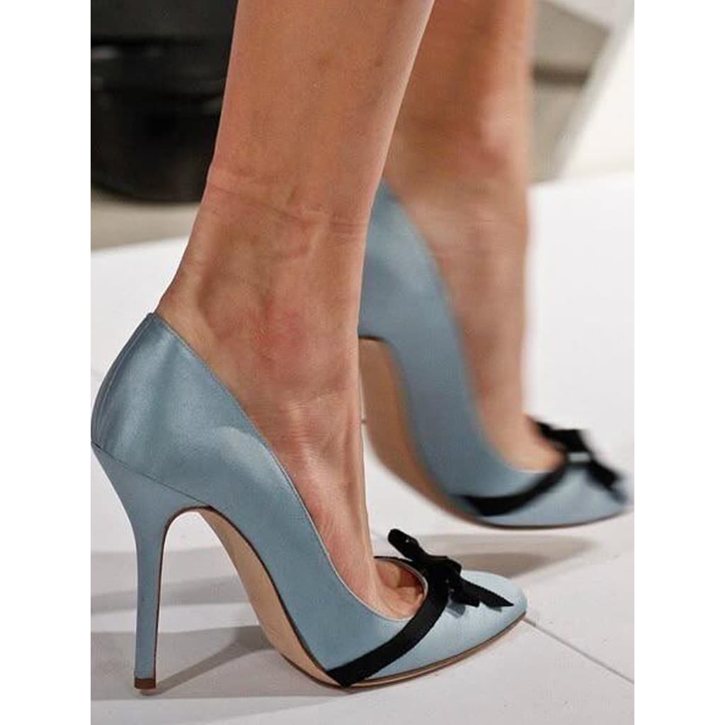 Francês Retro estilo fada arco bombas preto salto alto feminino salto Stiletto outono 2025 novo estilo