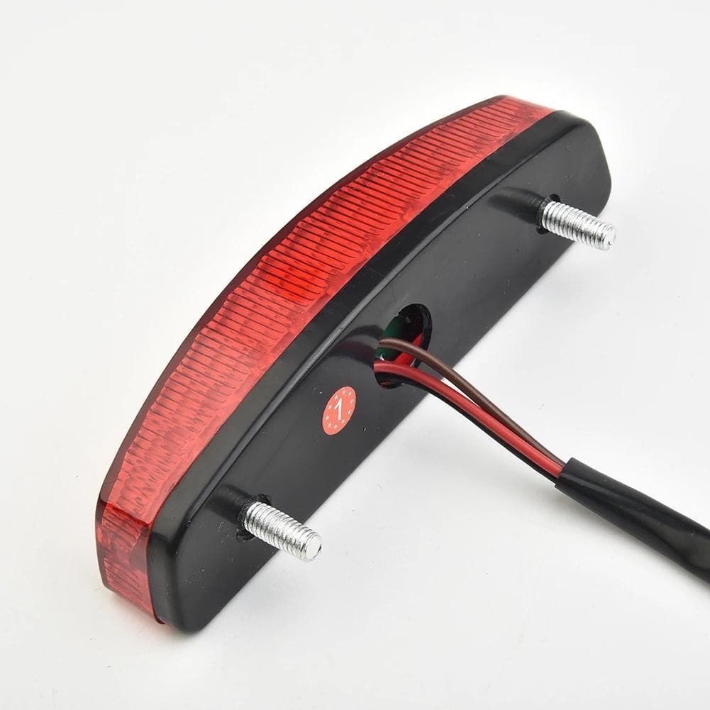 Motocicleta LED 3 Fios 12V Luz De Freio Licença Lanterna Traseira Vermelha Para ATV Off-road Motocross Motobike Retangul