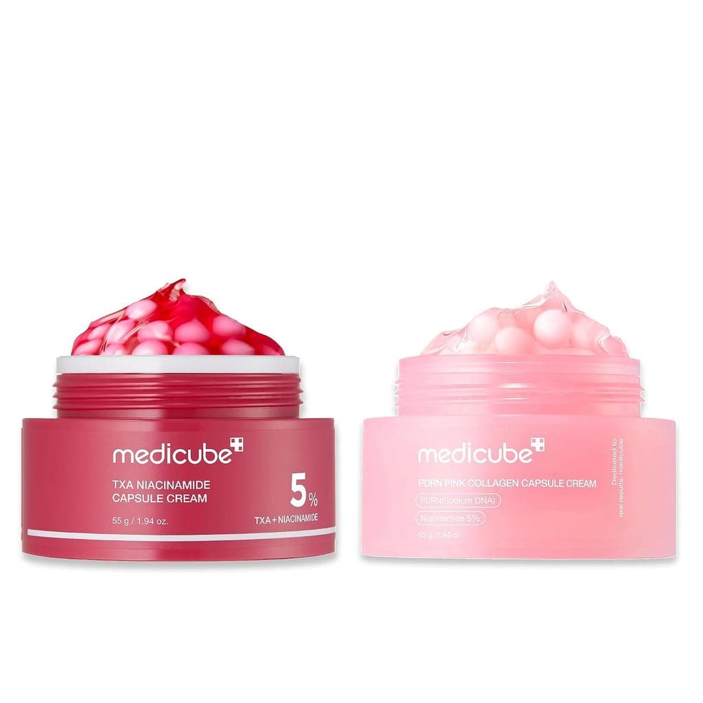 medicubeTrendingIngredientsCapsuleDuo:TXA+NiacinamideandSalmonDNAPDRNCapsuleforClear,Firm,andHydrated | Hidratante Diári