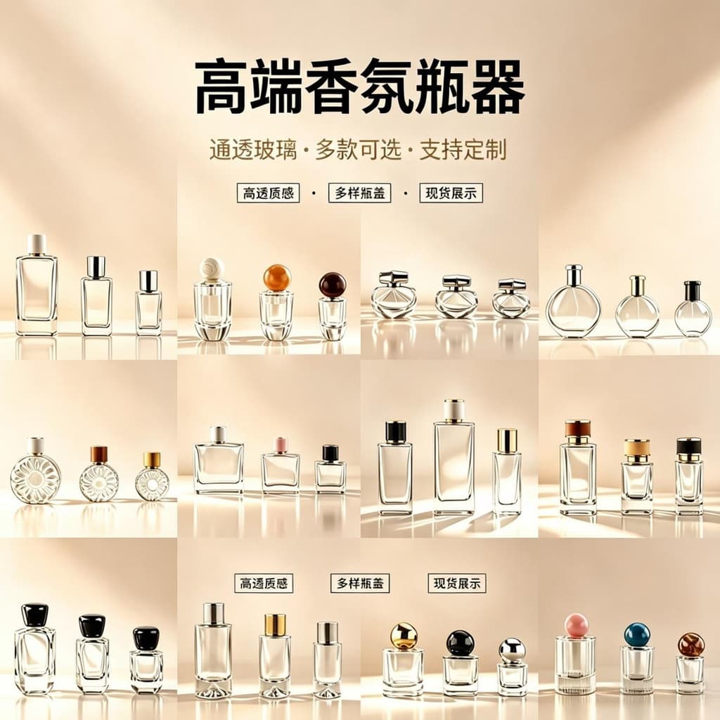 Frascos de perfume de 30ML, 50ML, 100ML, frascos de vidro recarregáveis, disponíveis em várias capacidades, FLYK