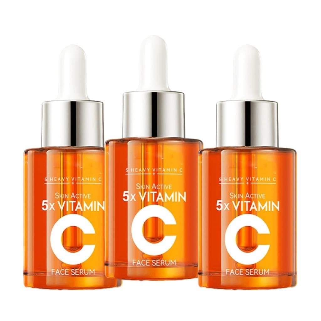 Sérum Facial com 5X Vitamina C, Complexo Estabilizado com Ácido Hialurônico e Centella, Séruns Faciais Coreanos, Para Pe