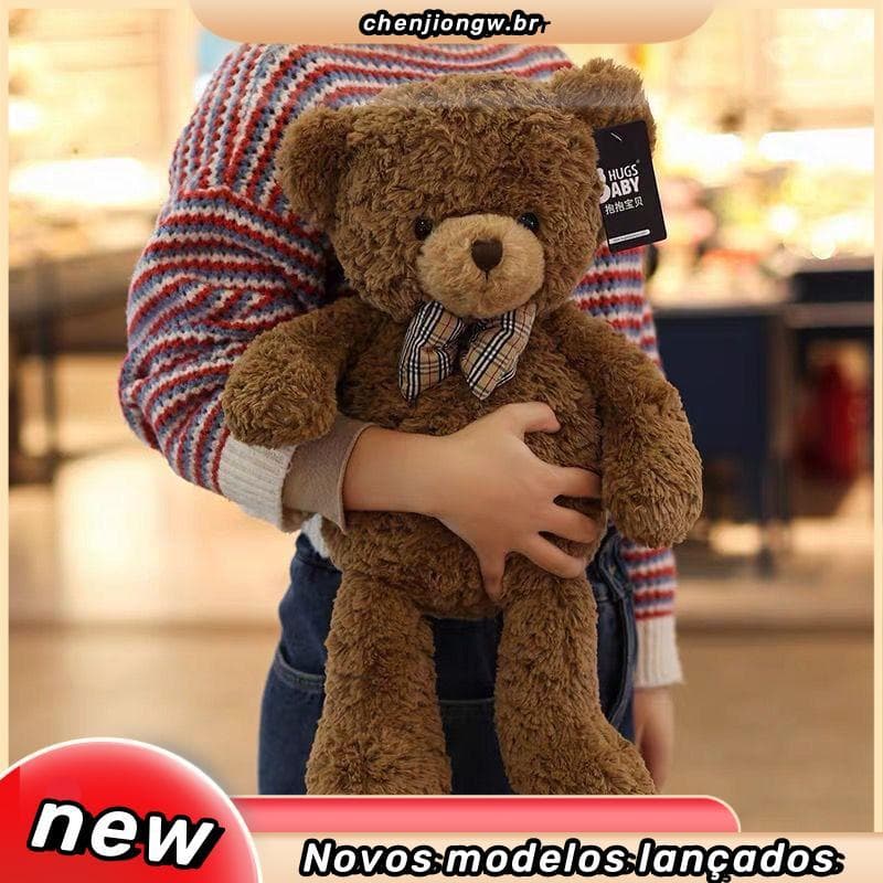 Genuíno abraço urso boneca brinquedo de pelúcia cama abraço dormir tamanho grande urso crianças urso de pelúcia boneca p