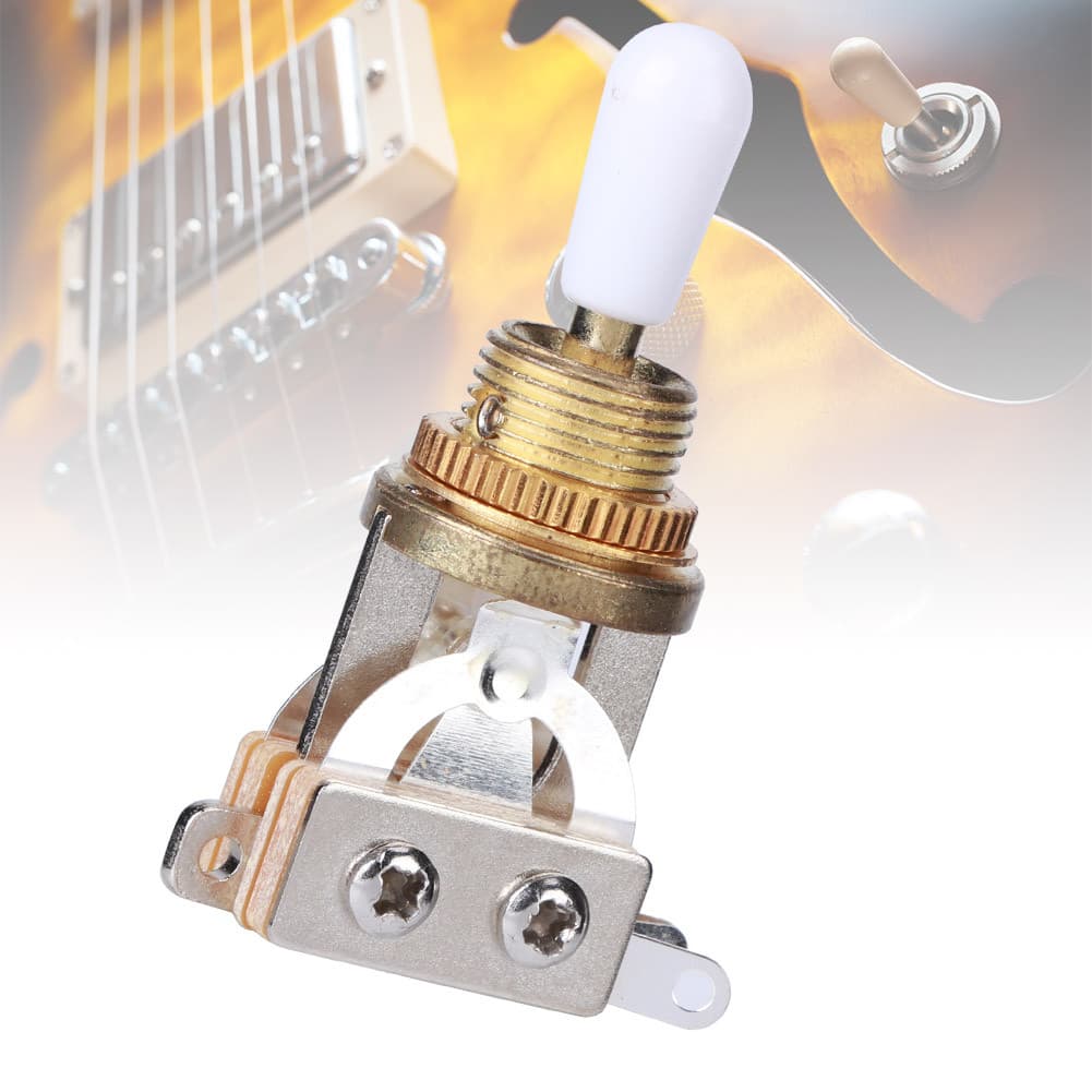 Irfora Toggle Switch Peças de guitarra elétrica Seletor de captador de metal de 3 vias durável, ideal para guitarras